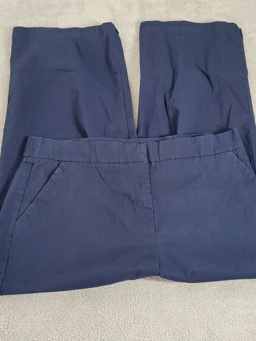 Sag Harbor Sport Women's 18 Blue Capri Pants High Rise Elastic Waist CAP26E‎